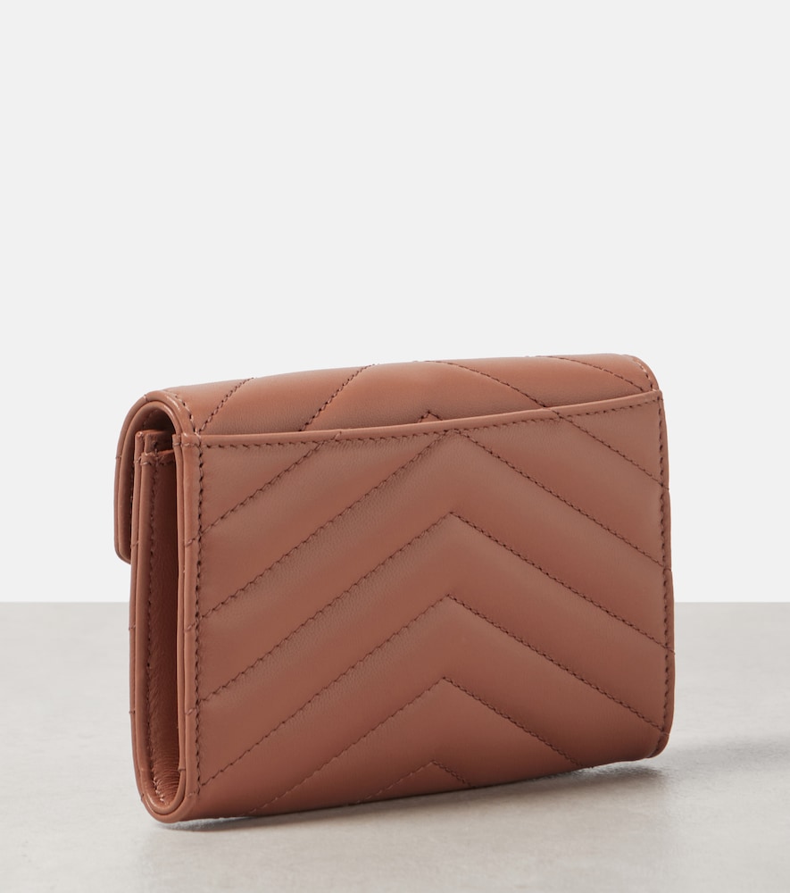  Saint Laurent Saint Laurent Cassandre Quilted Leather Wallet 
