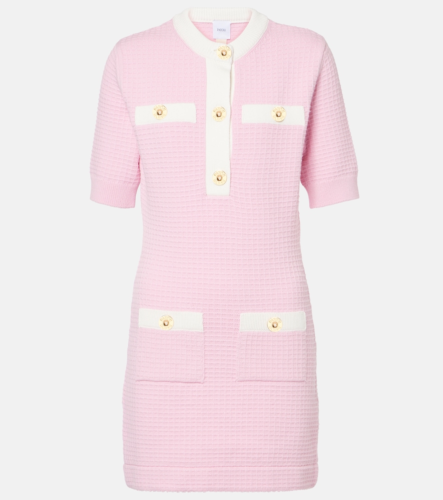 Patou Waffle Knit Cotton Minidress