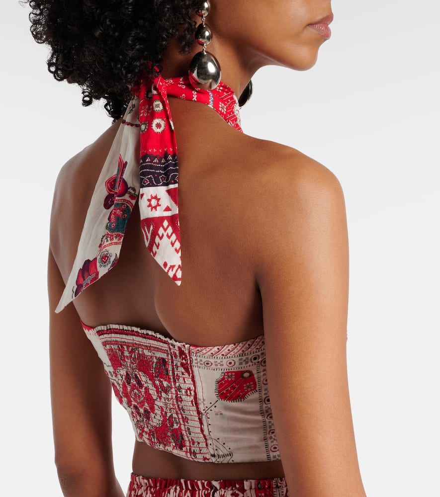 Isabel Marant Étoile Feyza Top In Red/ecru