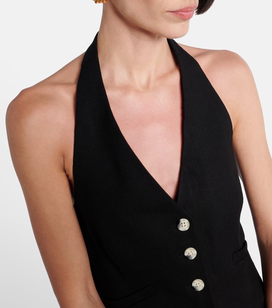 VERONICA BEARD ARABELLA LINEN-BLEND VEST