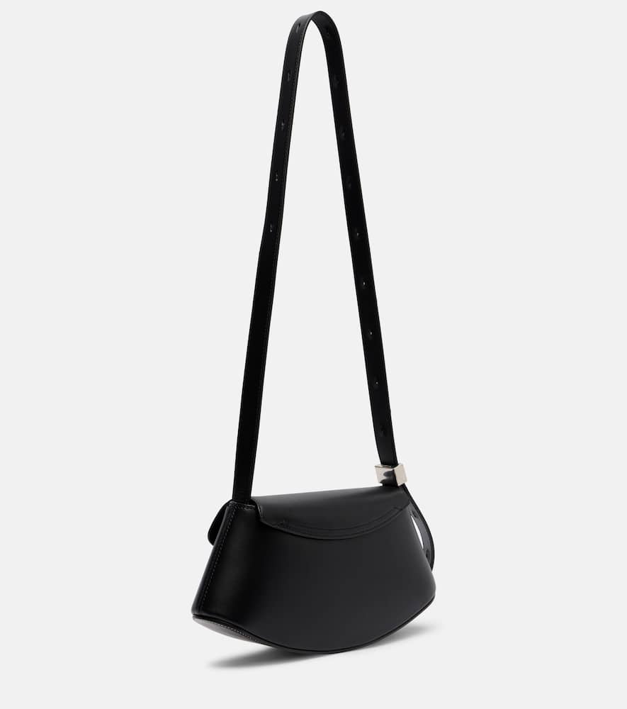 Jil Sander Eldorado Small Leather Crossbody Bag In Black