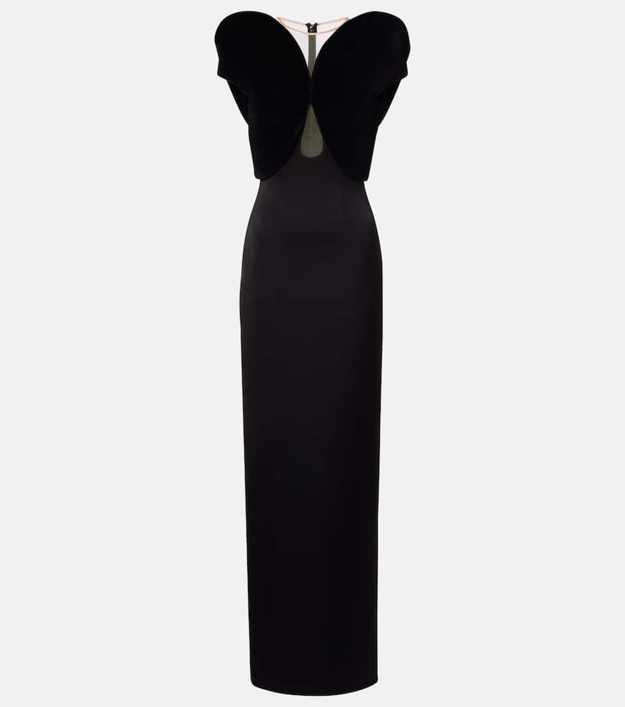 David Koma Robe Aus Satin In Black