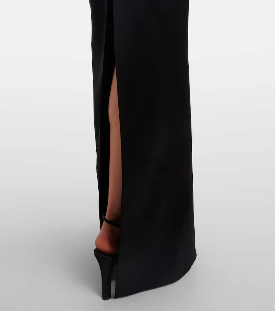 David Koma Robe Aus Satin In Black
