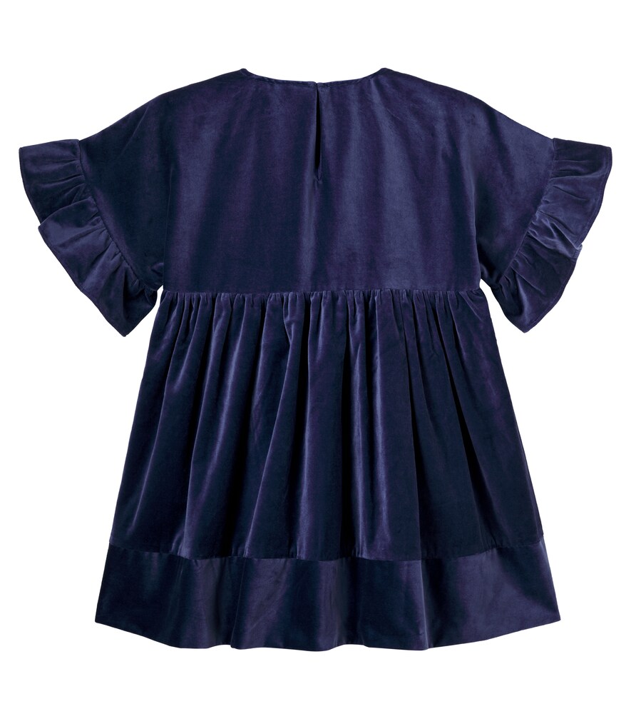 Stella Mccartney Kids Stella Mccartney Kids Besticktes Kleid Aus Baumwollsamt 