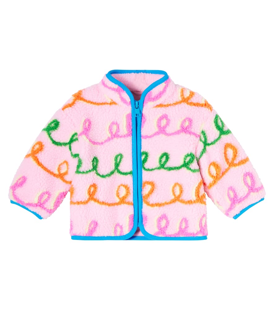 Stella Mccartney Baby Teddy Fleece Jacket In Pink