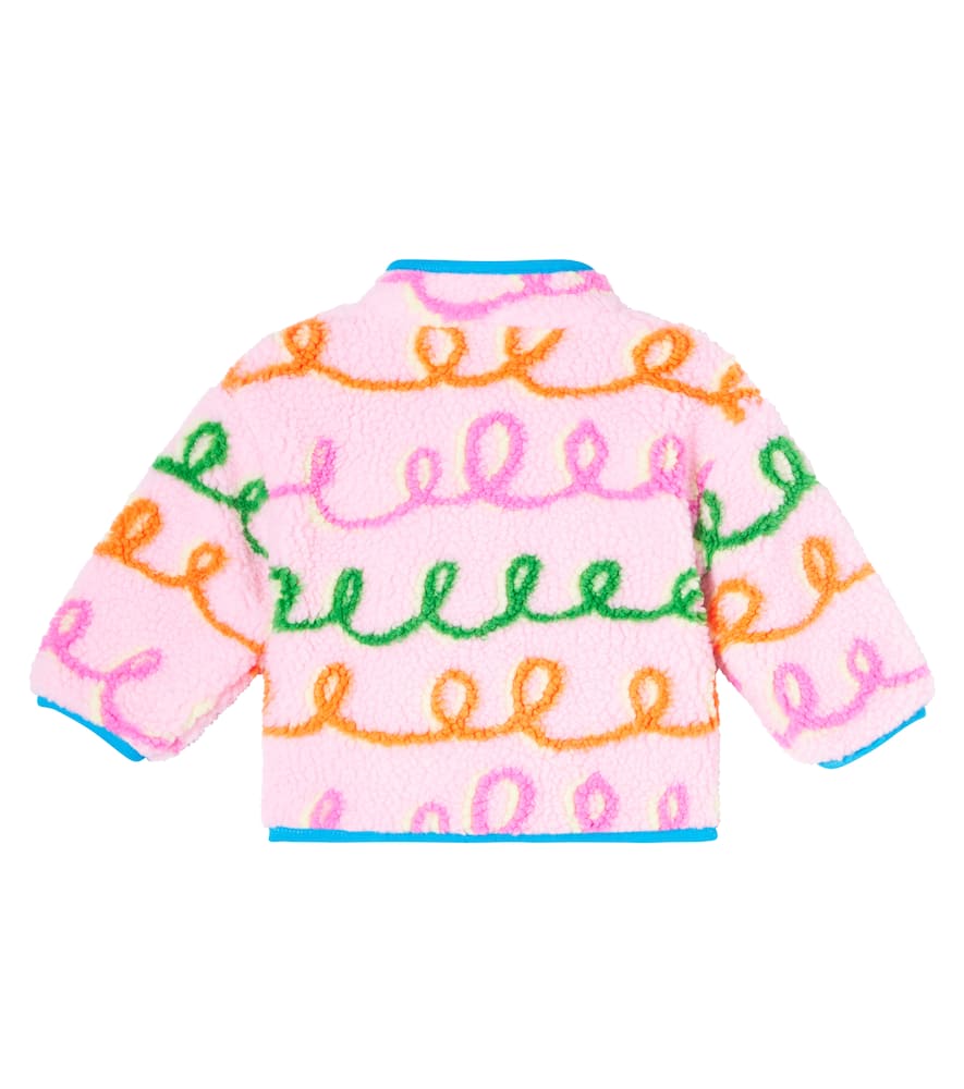 Stella Mccartney Baby Teddy Fleece Jacket In Pink