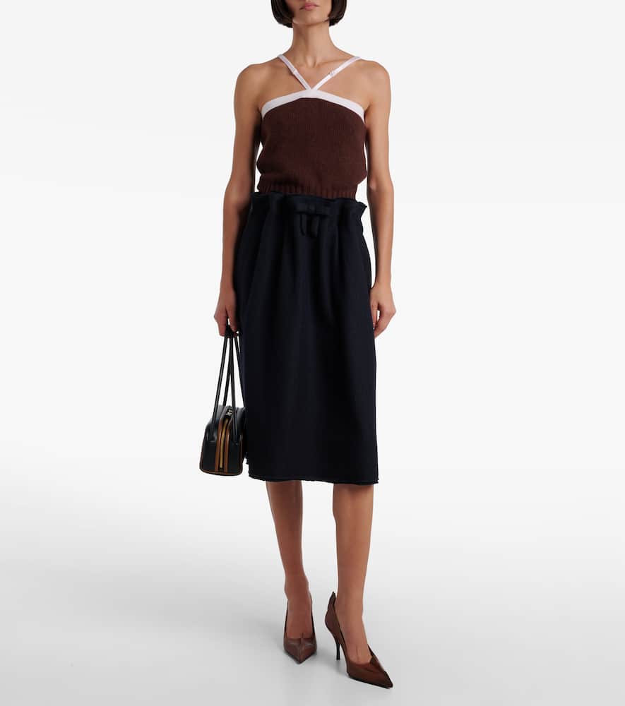 Prada Leather Pumps In Brown