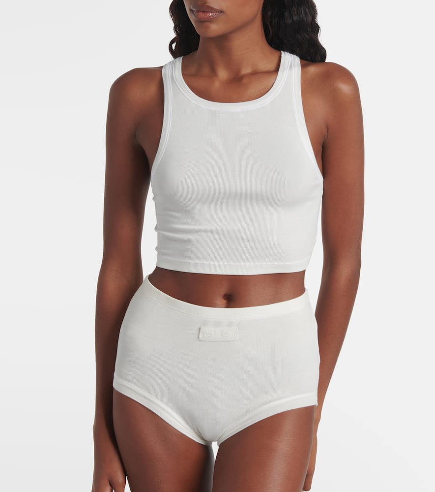 Calvin Klein Pamela Cotton-blend Tank Top In White