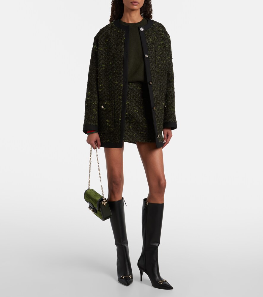 Gucci Wool-blend bouclé miniskirt