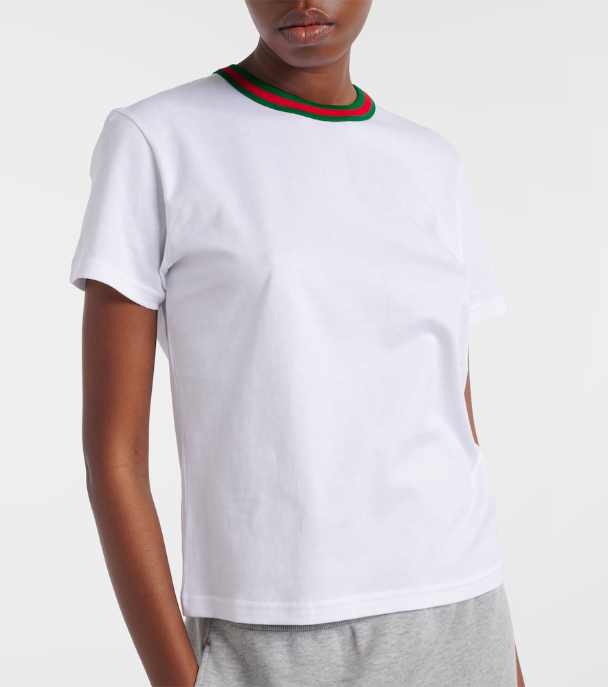  Gucci Gucci T-shirt Webstripe Aus Baumwoll-jersey 