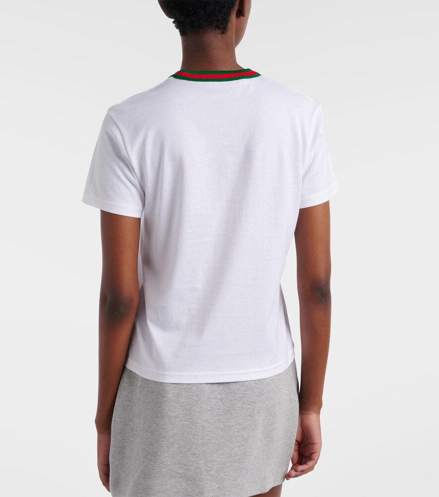  Gucci Gucci T-shirt Webstripe Aus Baumwoll-jersey 