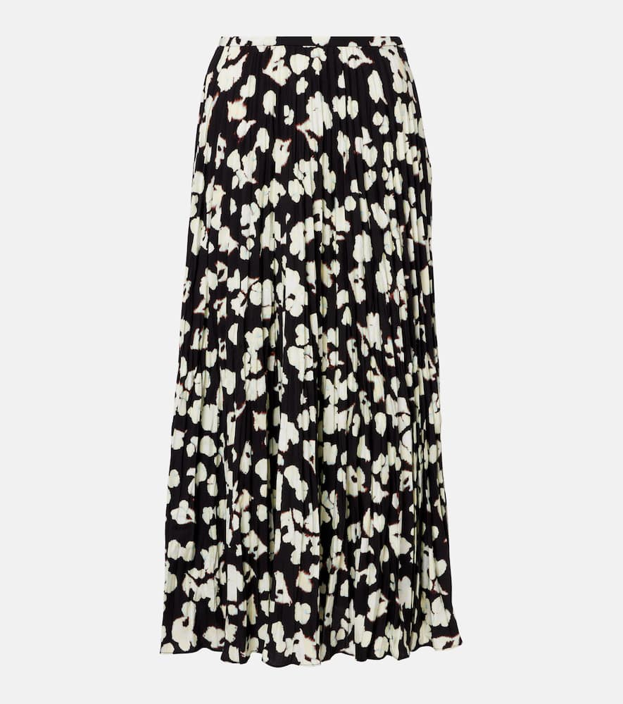 Proenza Schouler White Label Runa Printed Twill Midi Skirt In Multi