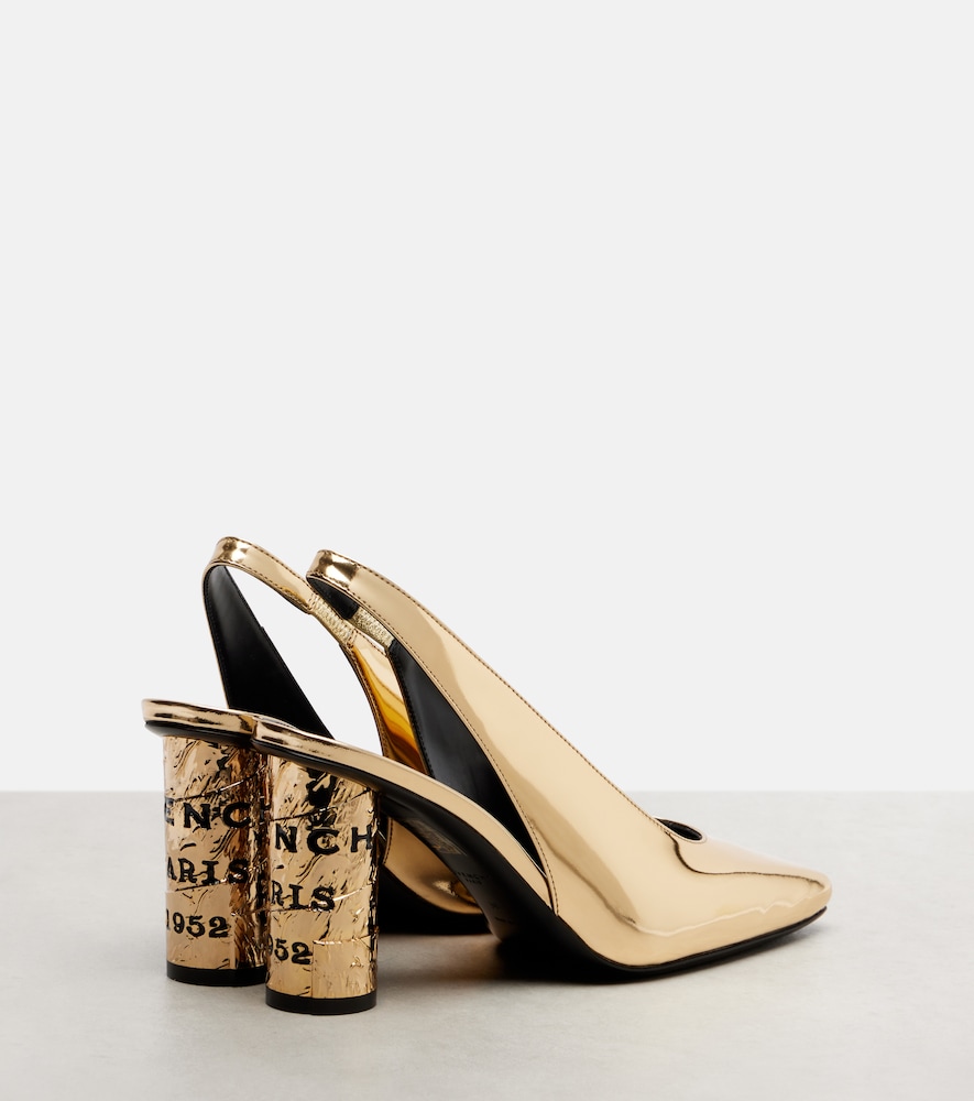 Givenchy Givenchy Tape Mirrored Leather Slingback Pumps 