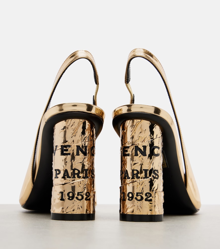  Givenchy Givenchy Tape Mirrored Leather Slingback Pumps 