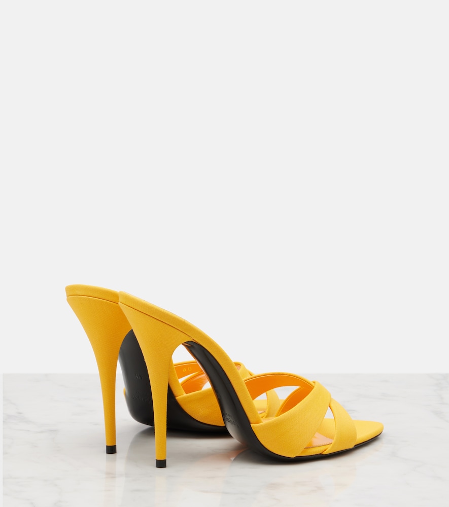  Saint Laurent Saint Laurent Kirat Crepe Satin Mules 