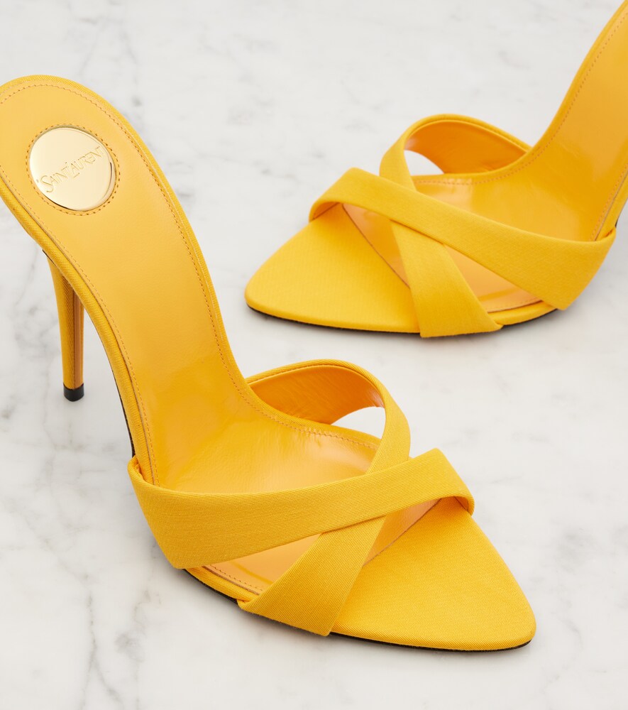  Saint Laurent Saint Laurent Kirat Crepe Satin Mules 