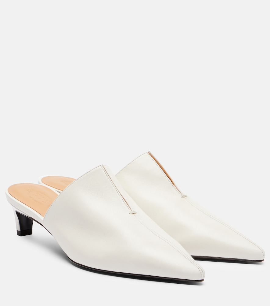 Tod's Women's White Leather Mules UK Size 4.5 - Mytheresa
