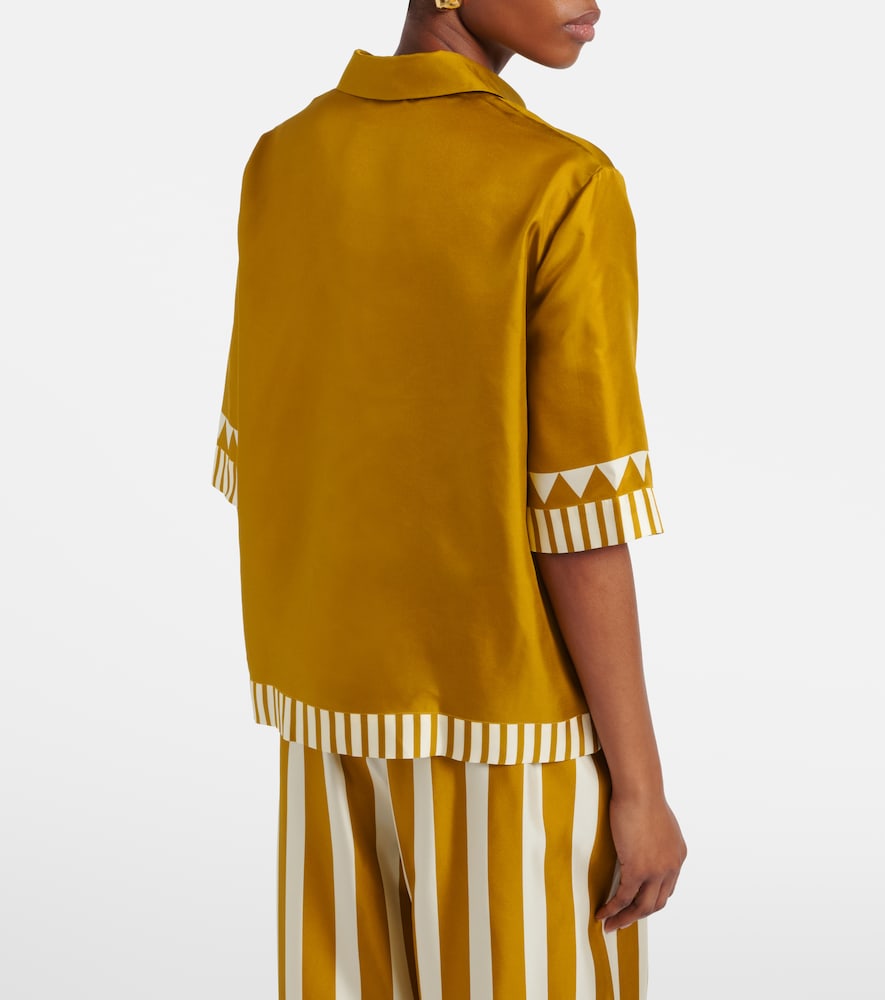 Émeraude Floral Silk Twill Shirt
