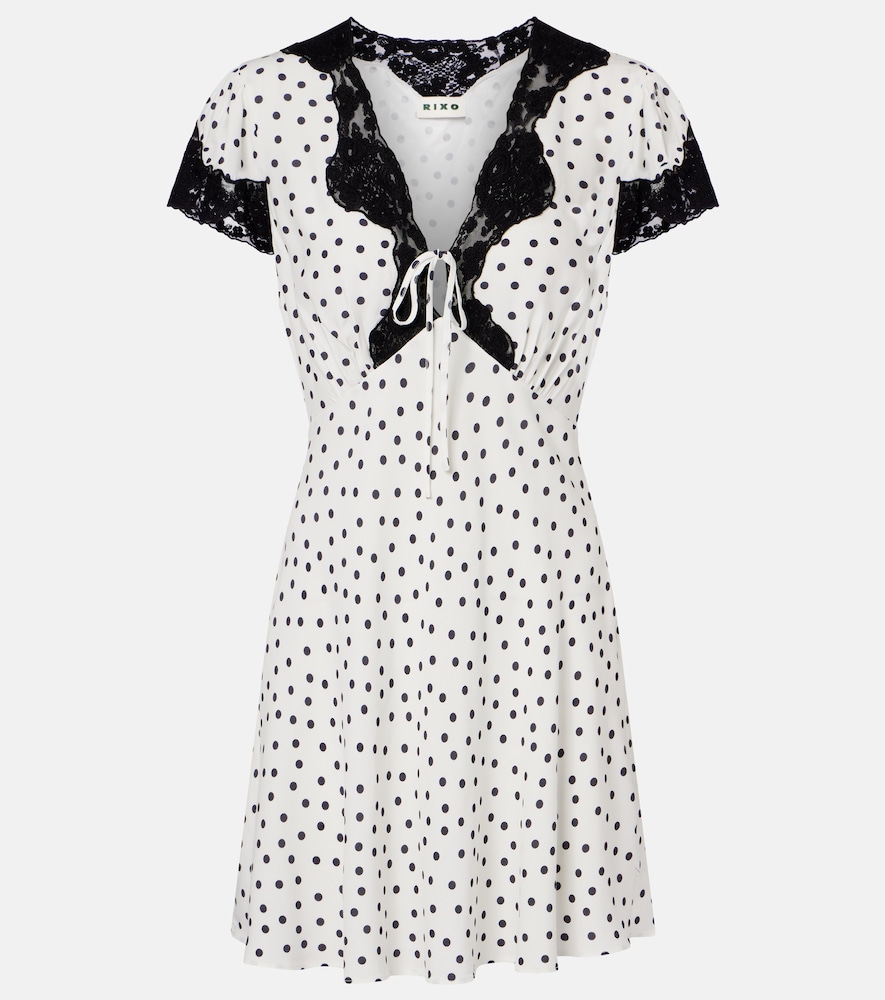Rixo Polka-dot lace-trimmed minidress | Thumbnail 7