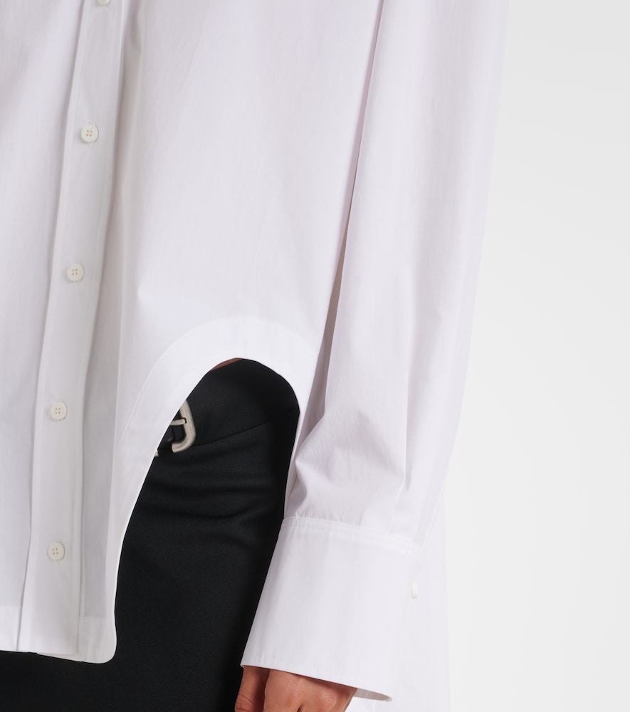 Asymmetric Cotton Poplin Shirt