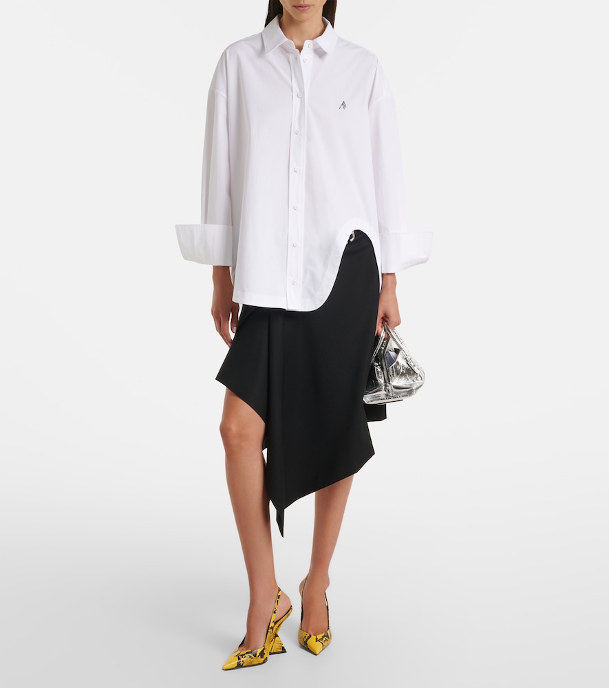 Asymmetric Cotton Poplin Shirt