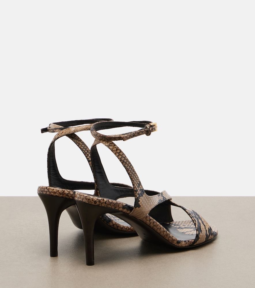  Khaite Khaite Liria Snake-effect Leather Sandals 
