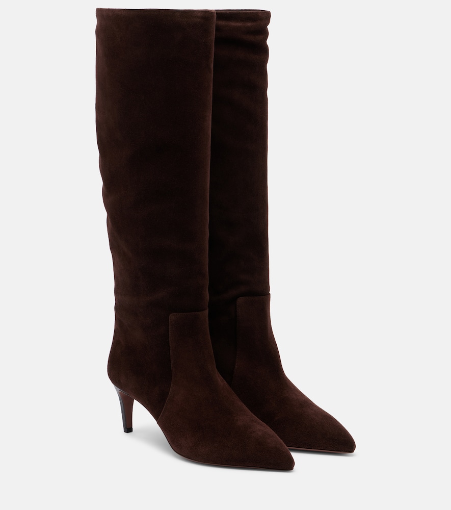 Stivali stiletto in suede