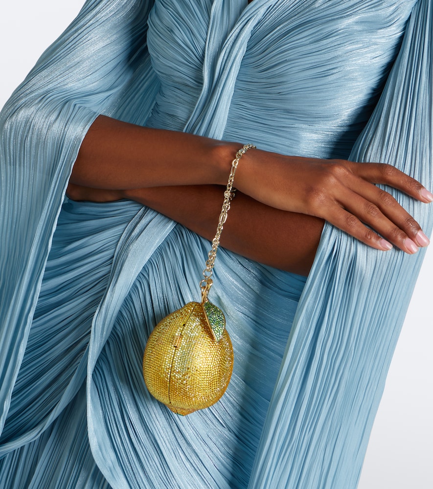 Citron Lemon Embellished Clutch