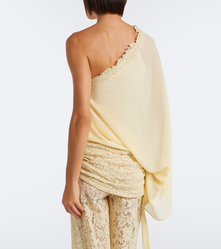 De La Vali Elia one-shoulder georgette top | Thumbnail 6
