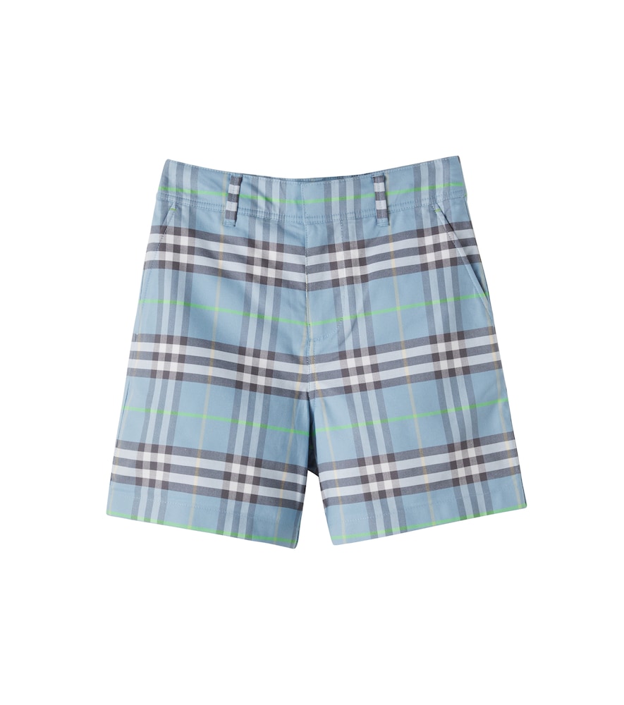 Burberry Kids Blue Burberry Check Cotton Shorts Y Size 8 - Mytheresa