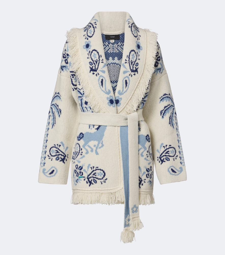 Alanui Cardigan Island Roots Foulard en laine cachemire et coton 2250€