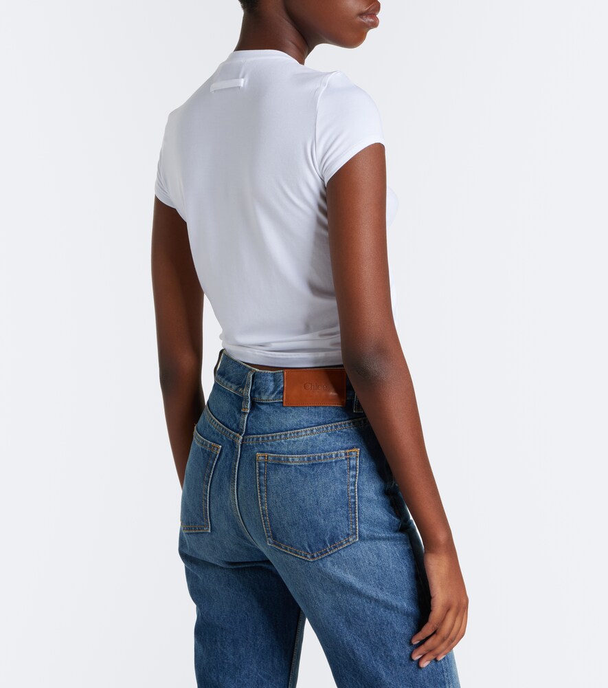 Cropped Jersey T-Shirt