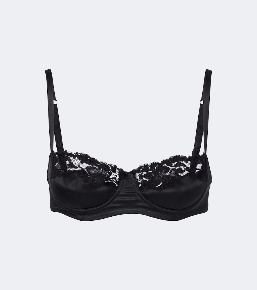 Bralette aus Satin mit Spitze