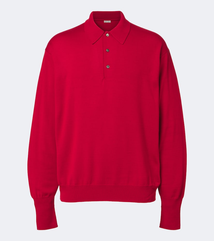 Pullover polo in lana