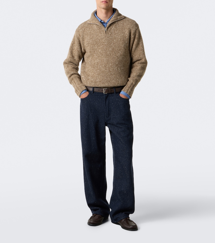 Wool Half-Zip Sweater