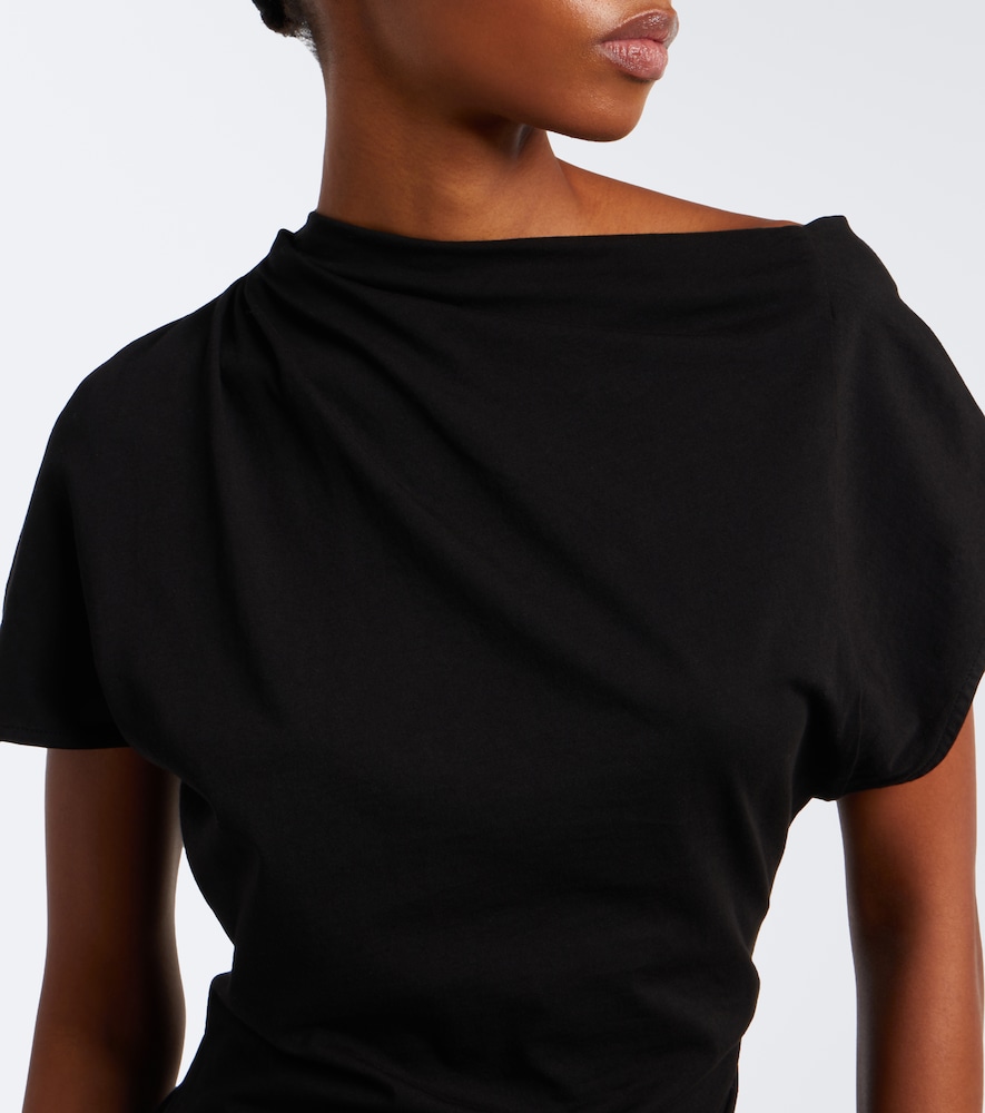 Beckly Draped Cotton Jersey Top