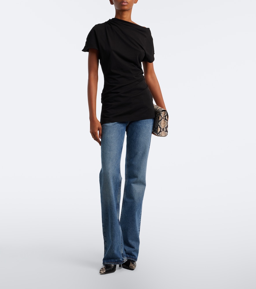 Beckly Draped Cotton Jersey Top