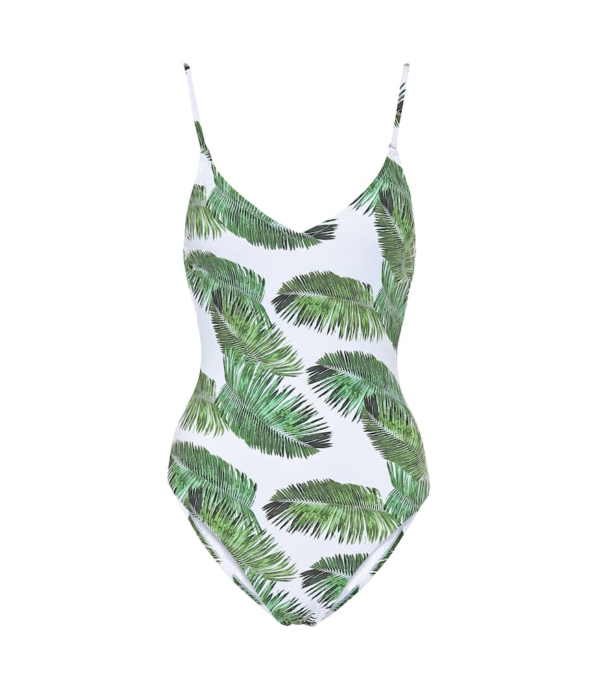Click to view more detailed imagery on our partner's website Melissa Odabash Bora Bora Palm-printed Swimsuit In White