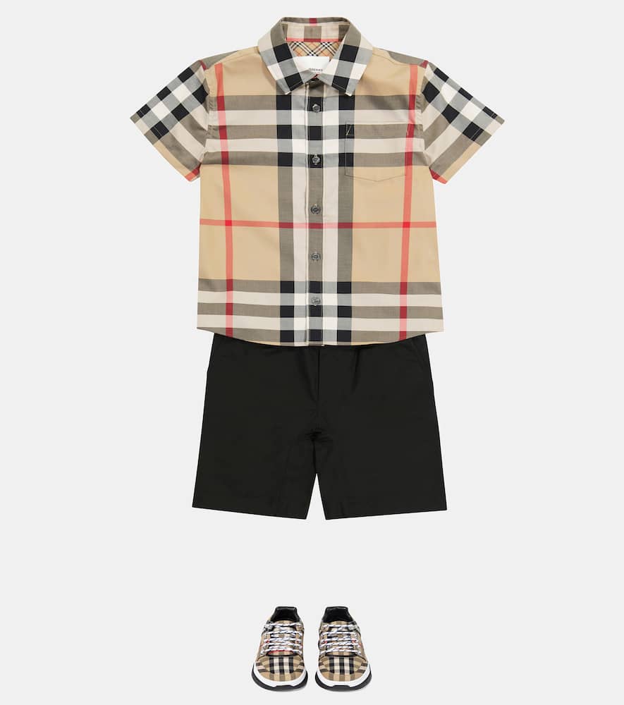 Burberry Vintage Check Cotton Shirt In Beige