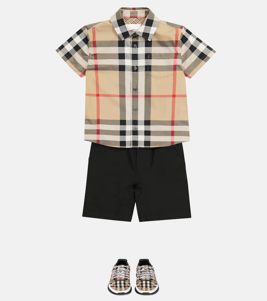 Shop Burberry Vintage Check Cotton Shirt In Beige