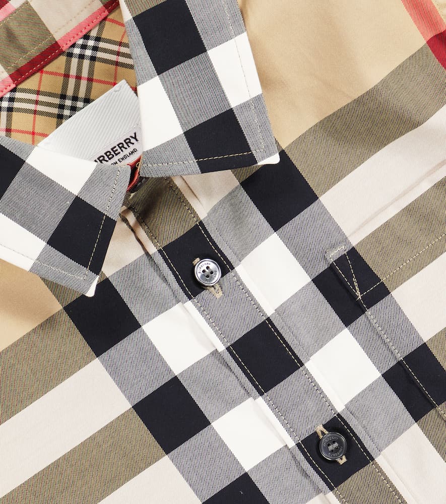 Burberry Vintage Check Cotton Shirt In Beige