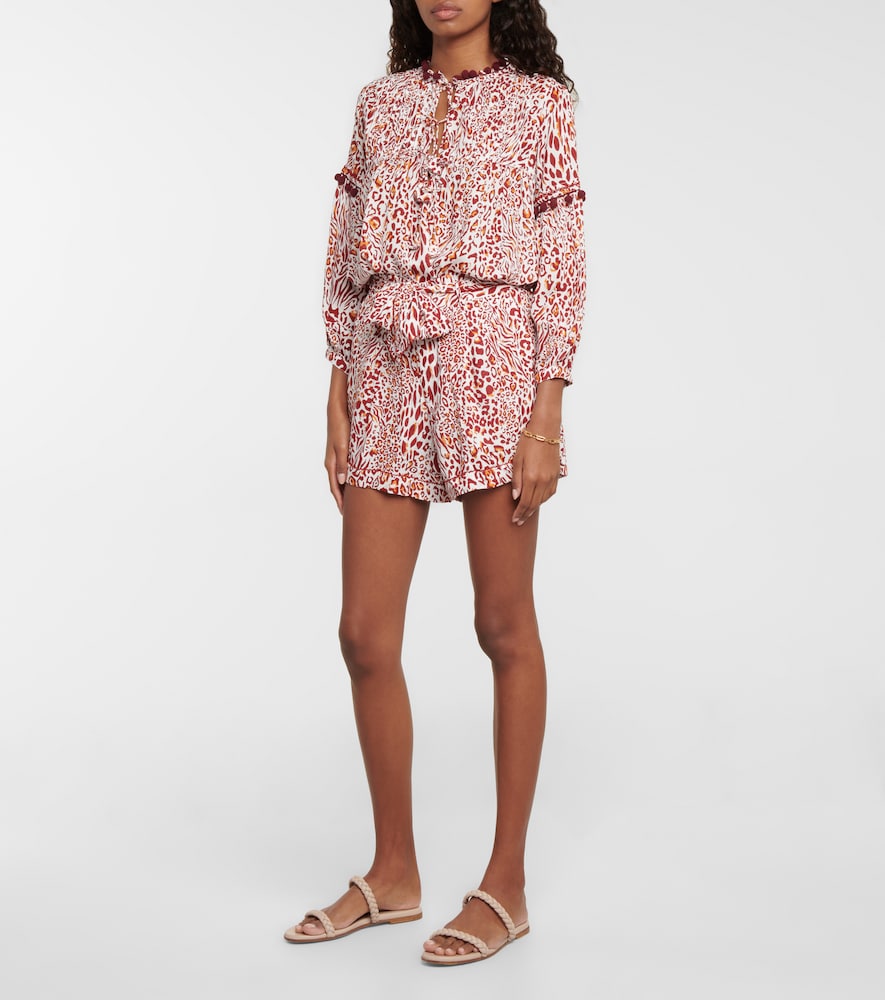Poupette St Barth Clara leopard-print blouse