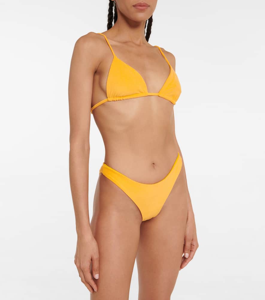 Jade Swim Most Wanted Terry Bikini Bottoms In Orange Sherbet Terry