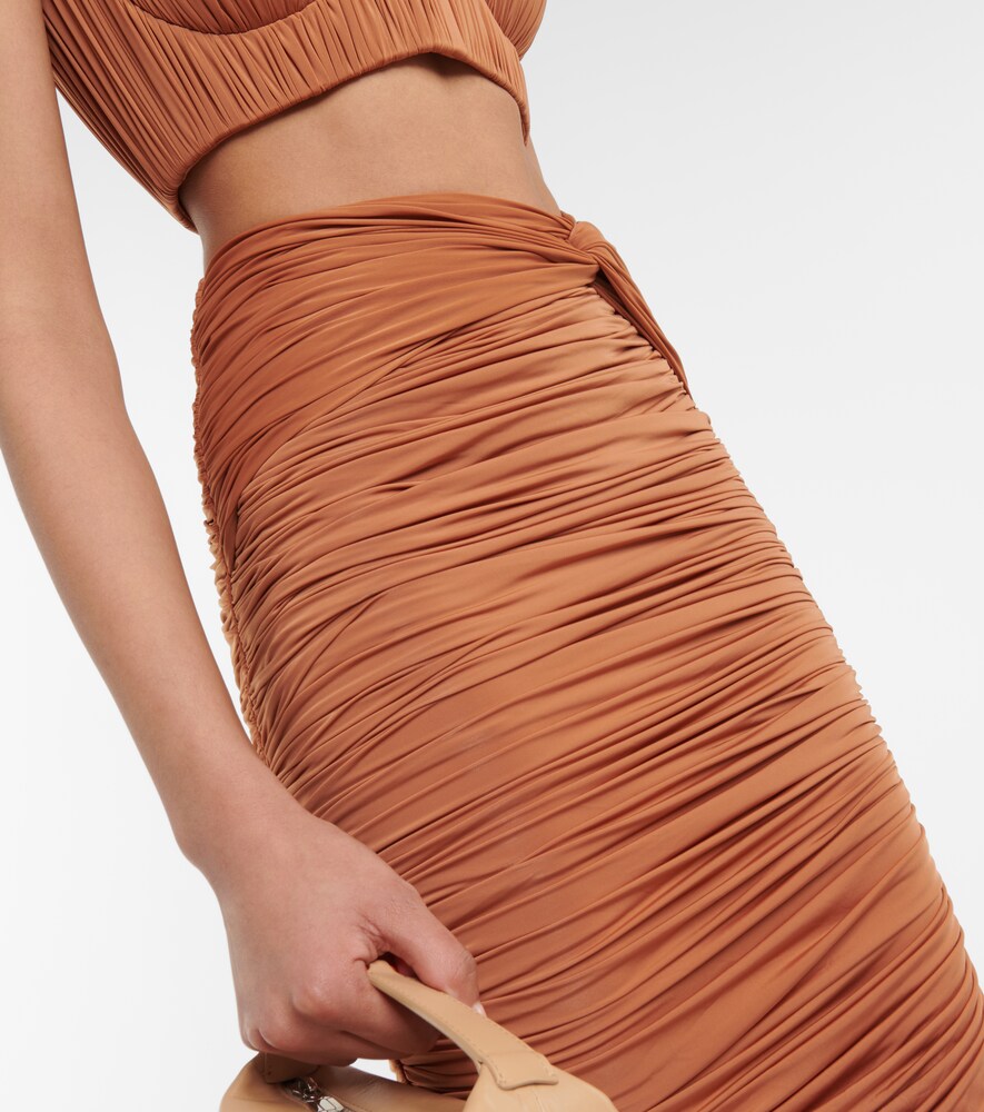  Alex Perry Alex Perry Hartley Ruched Maxi Skirt 
