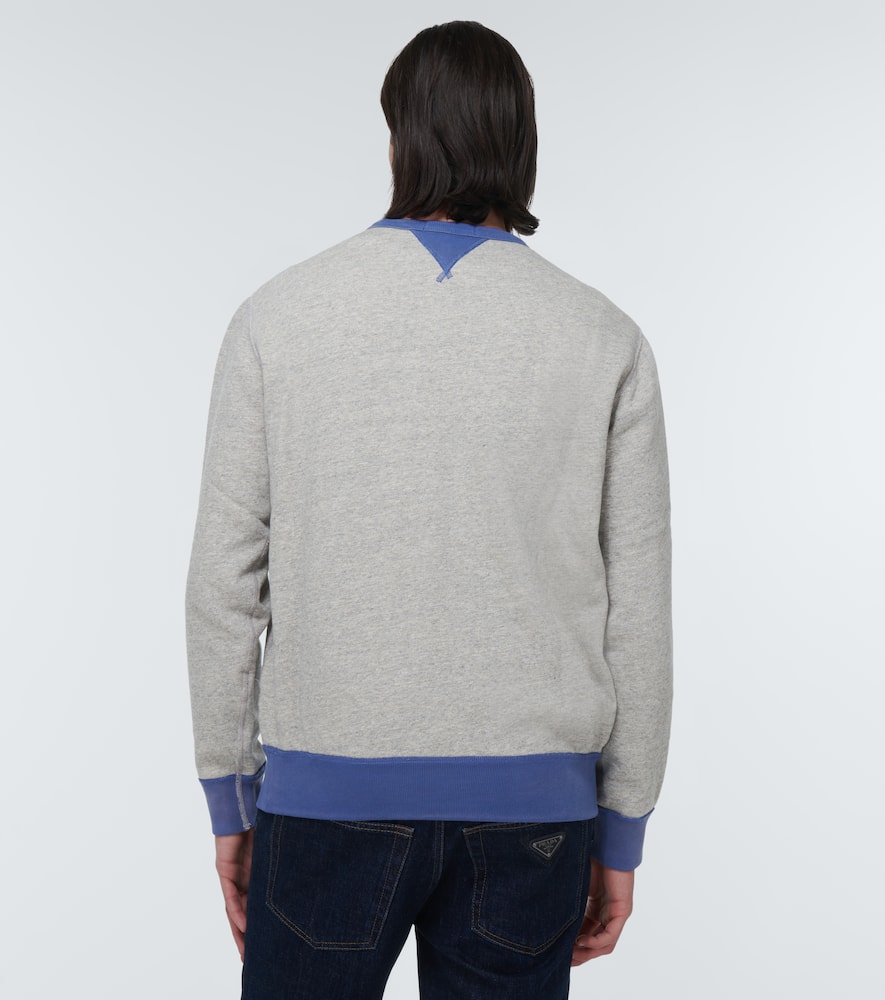 Shop Polo Ralph Lauren Cotton Blend Sweatshirt In Loft Heather/old Royal