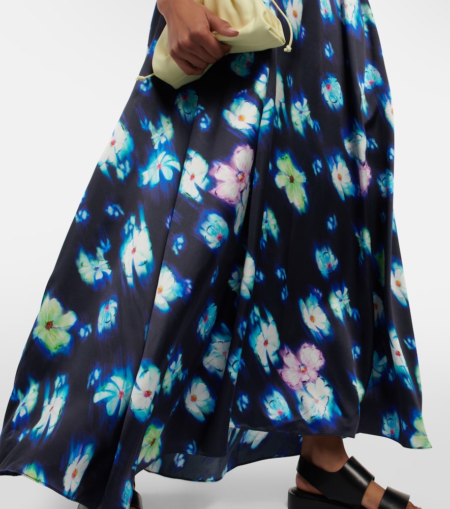  Dorothee Schumacher Dorothee Schumacher Floral Satin Midi Dress 