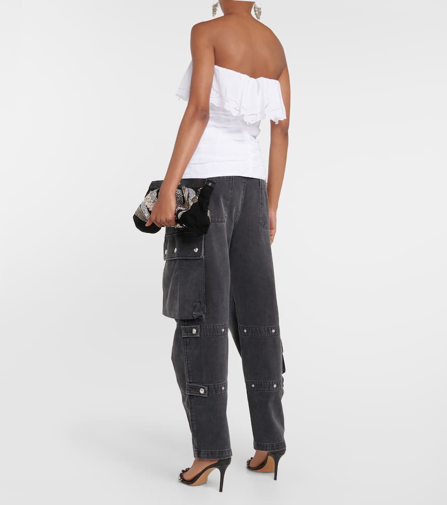 Isabel Marant Kesha Embroidered Ramie Top In White