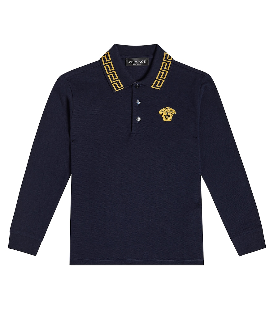 Versace Kids Medusa cotton piqué polo shirt