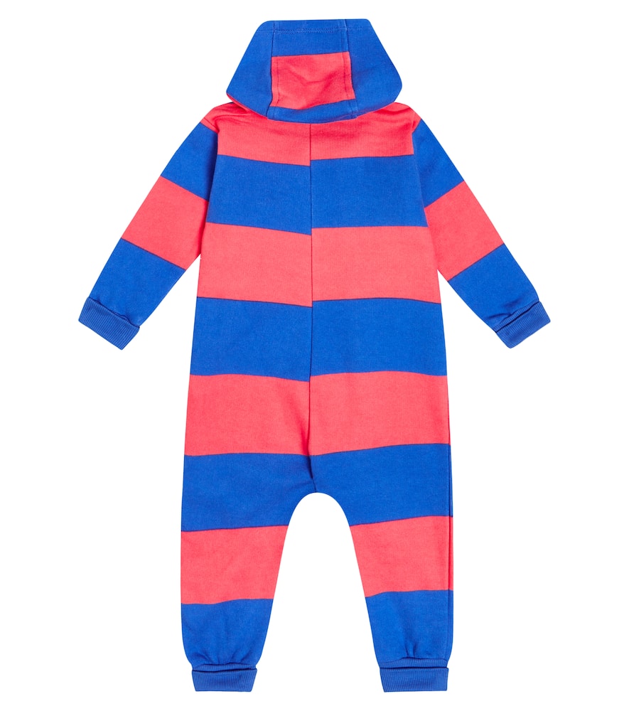 Mini Rodini Baby Striped Cotton Jumpsuit In Multicoloured