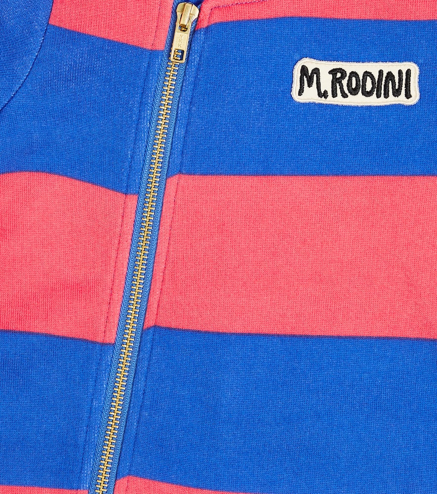 Mini Rodini Baby Striped Cotton Jumpsuit In Multicoloured